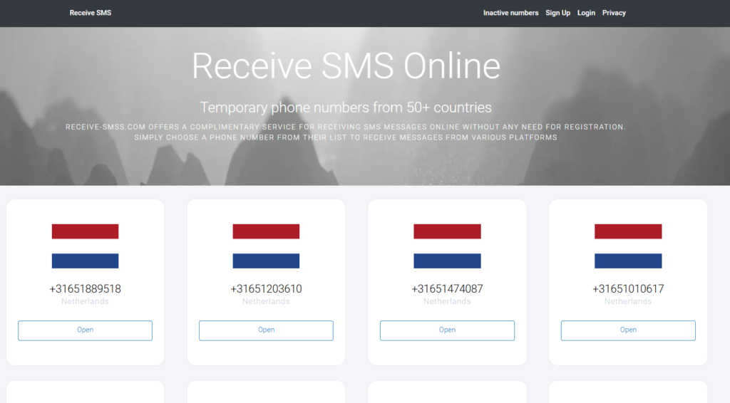 receive sms free